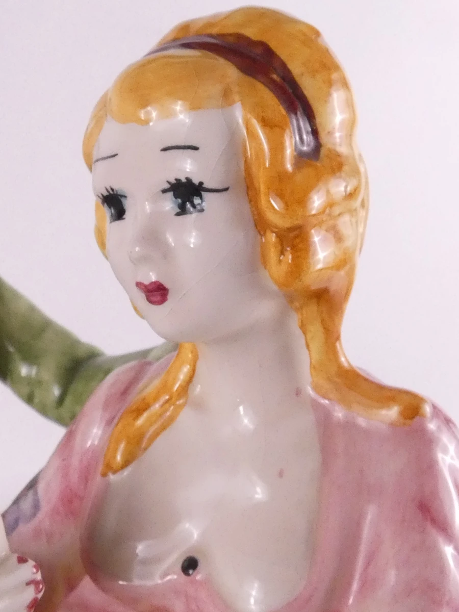 Vintage porseleinen figurengroep met zwanen - foto 7