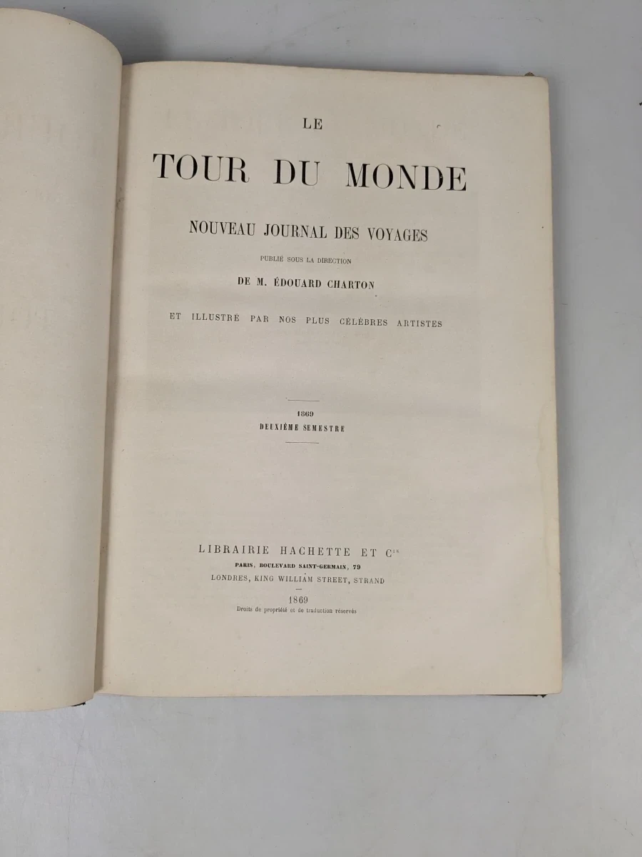 Le Tour du Monde - Set van 9 oude reisboeken van de 19e eeuw - foto 3