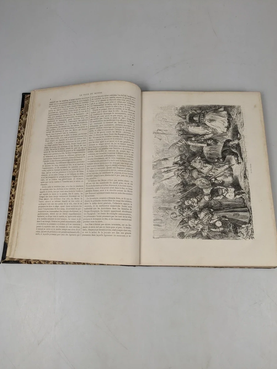 Le Tour du Monde - Set van 9 oude reisboeken van de 19e eeuw - foto 8