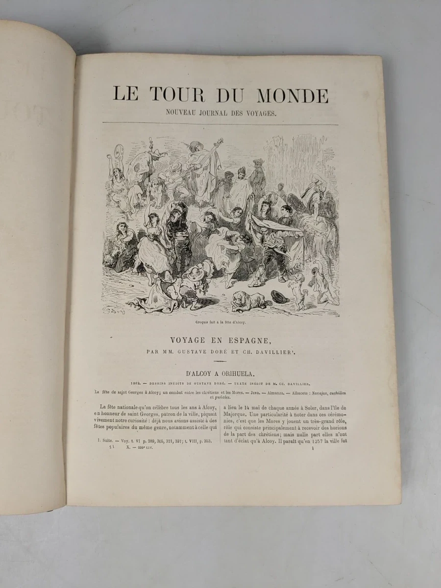 Le Tour du Monde - Set van 9 oude reisboeken van de 19e eeuw - foto 11