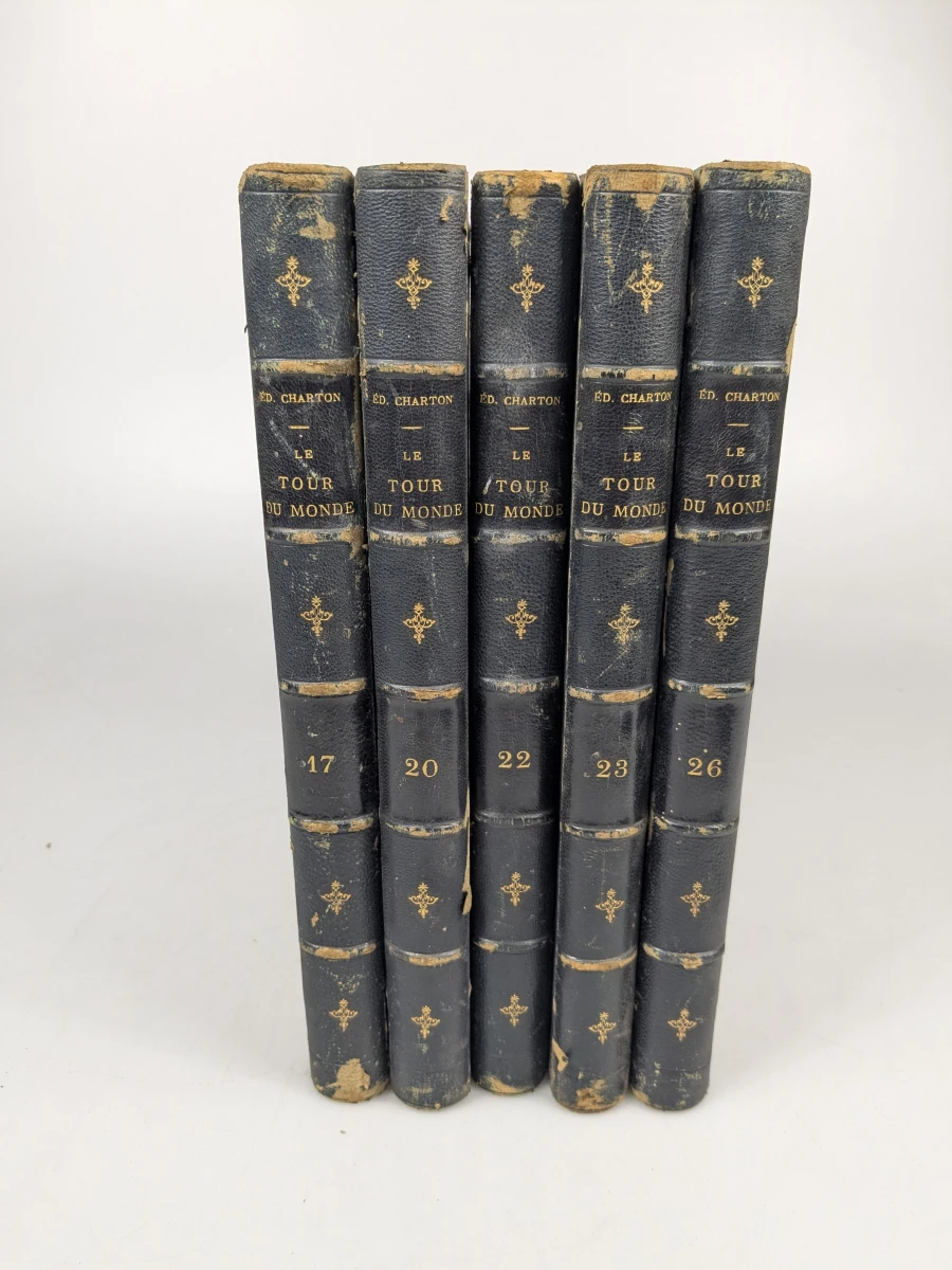 Le Tour du Monde - Set van 9 oude reisboeken van de 19e eeuw - foto 9