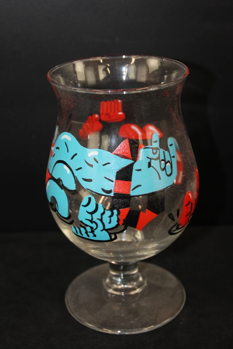 Set van 9 Duvel Art en speciale collectie bierglazen met sleutelhanger - foto 20