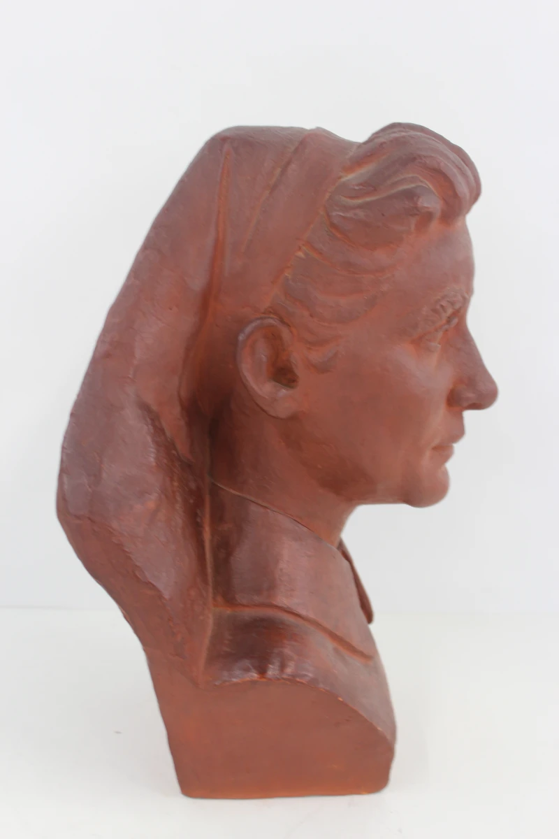 Terracotta buste verpleegster 1958 - Frans Everaerts (1922-2002) - foto 6