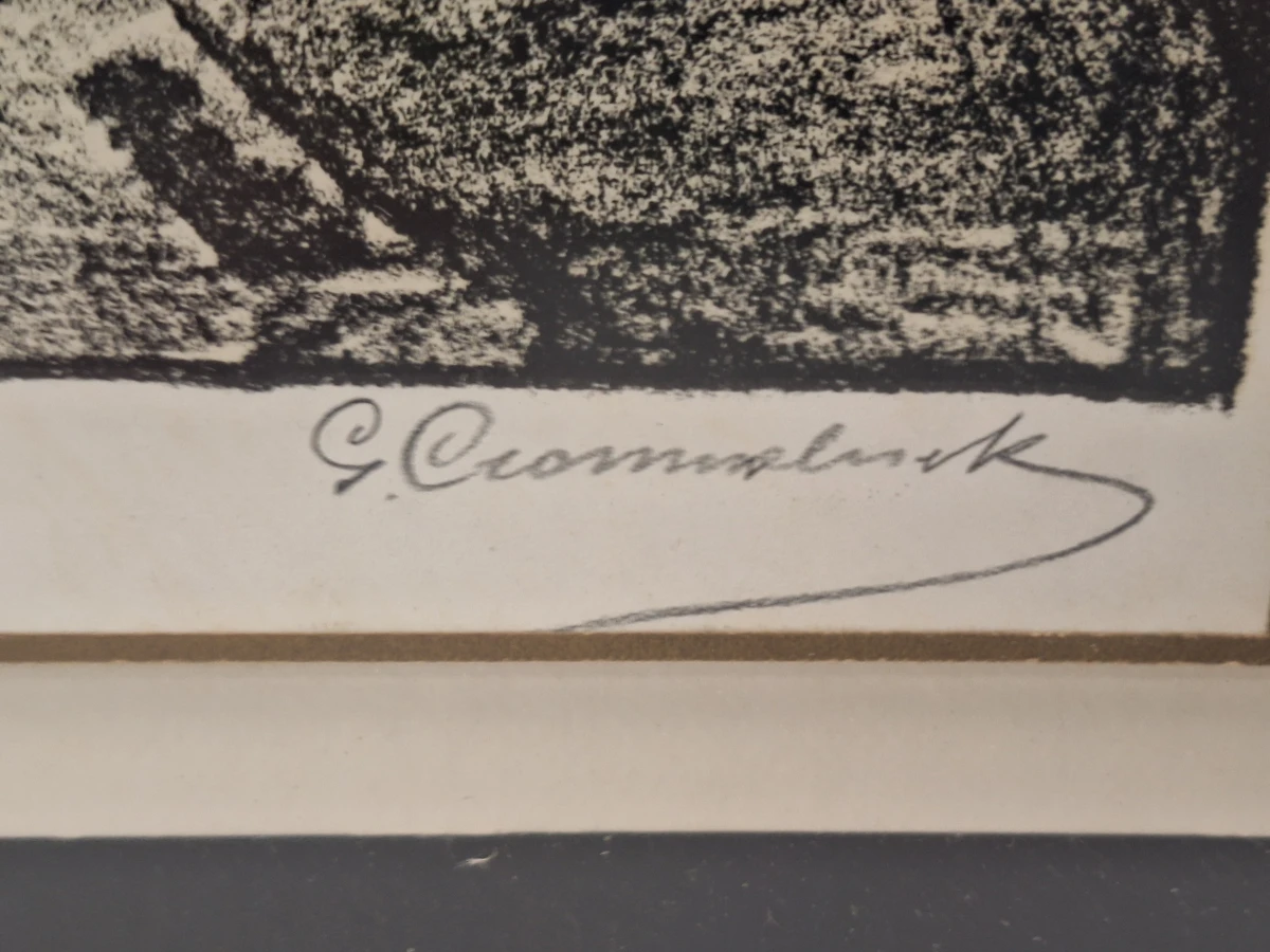 Gesigneerd drieluik met nachtelijke stadsgezichten, gedateerd 1949 - Gustaaf Crommelynck - foto 10