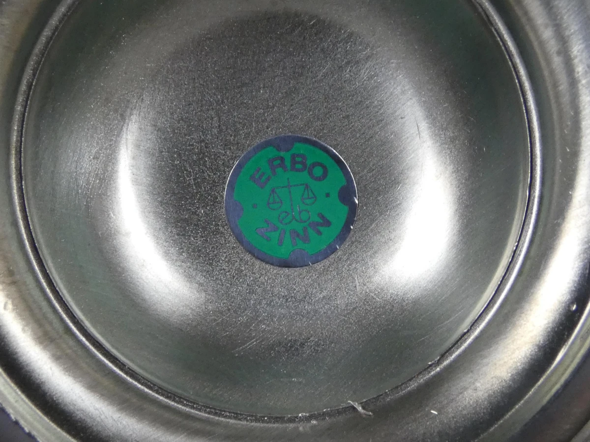 Glazen bierpul met tinnen deksel van Artois 1366 - foto 4