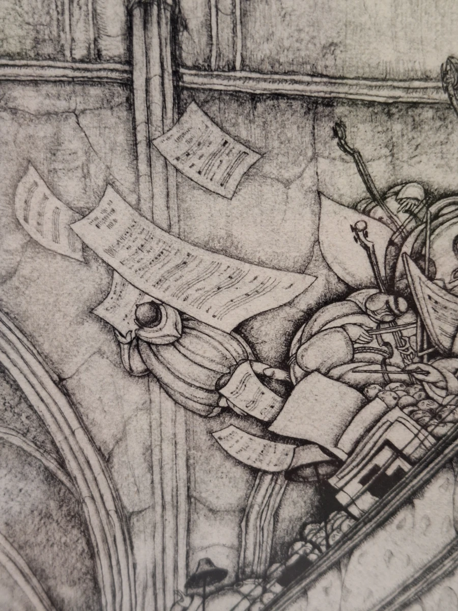 Reproductie van een tekening can de “Sinte Klaas Kerke Gent”- 1936 - Jules De Bruycker - foto 3