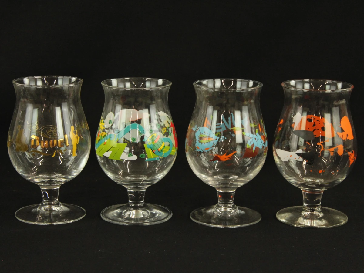 Set van 7 Duvel  Art en special edition bierglazen met accessoires - foto 2
