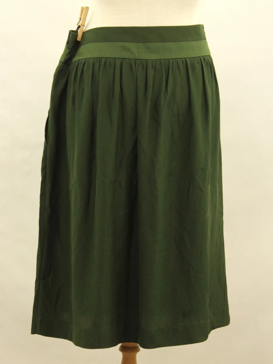 Momoni Italy 100% zijden rokje in forest green - foto 5
