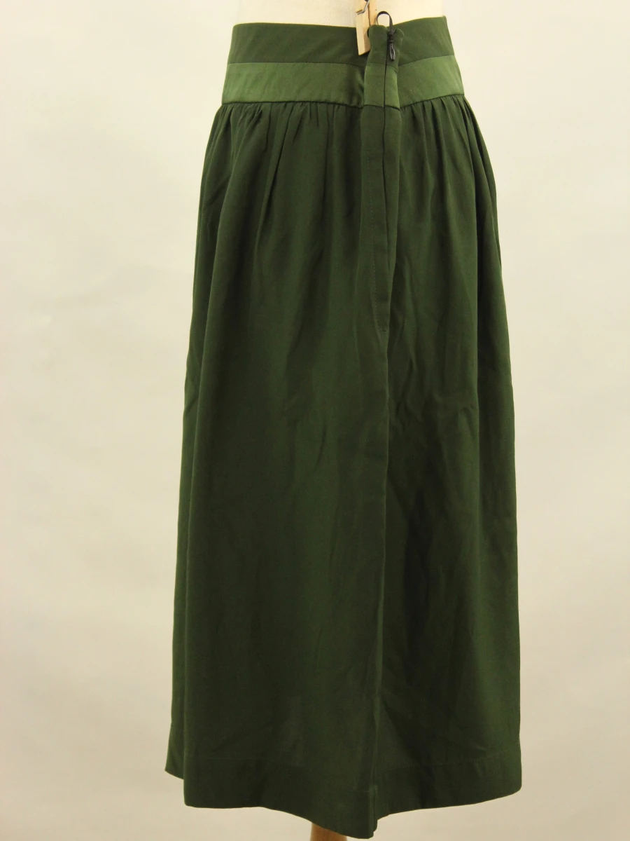 Momoni Italy 100% zijden rokje in forest green - foto 6