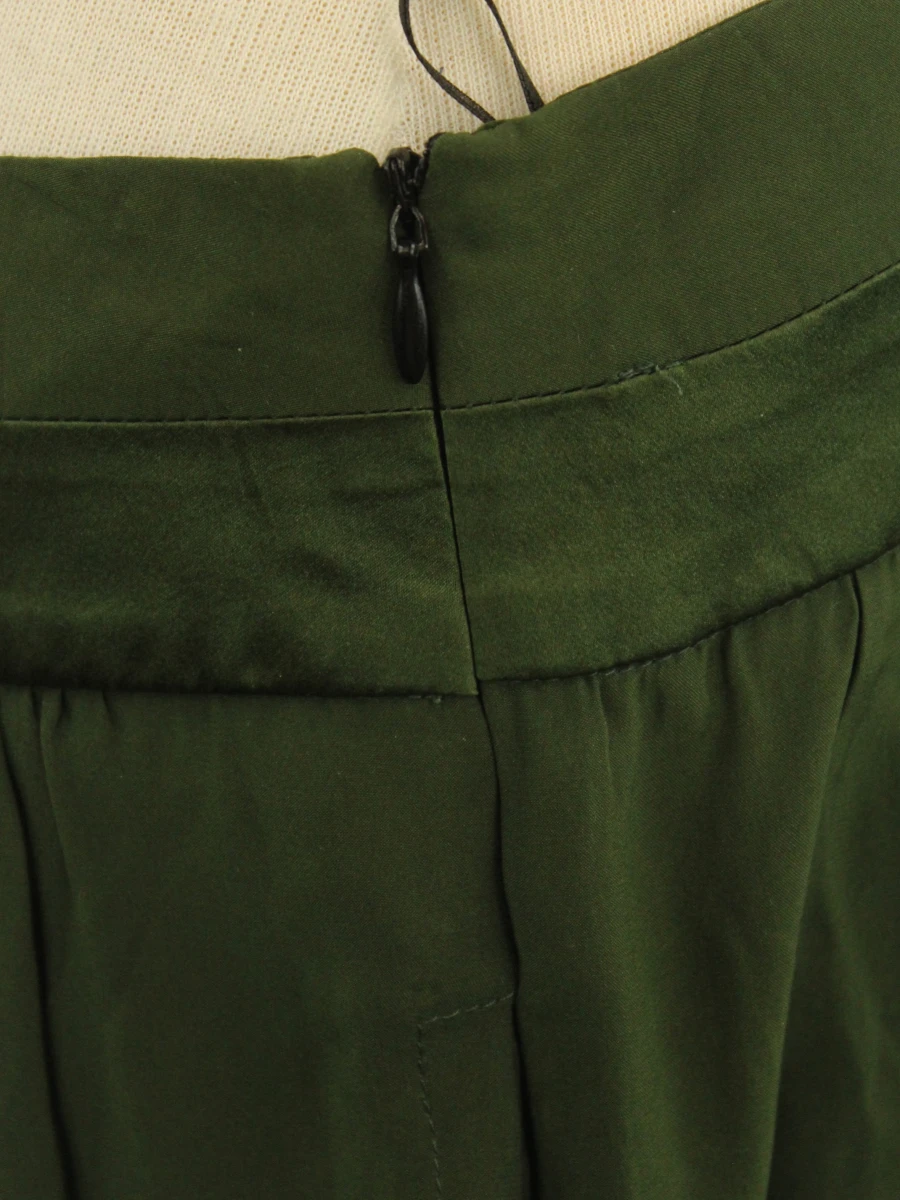 Momoni Italy 100% zijden rokje in forest green - foto 7