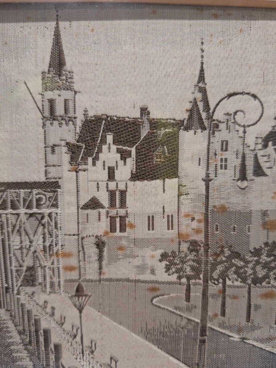 Vintage jacquardweefsel - Het Steen en de Scheldekaaien in Antwerpen - foto 5
