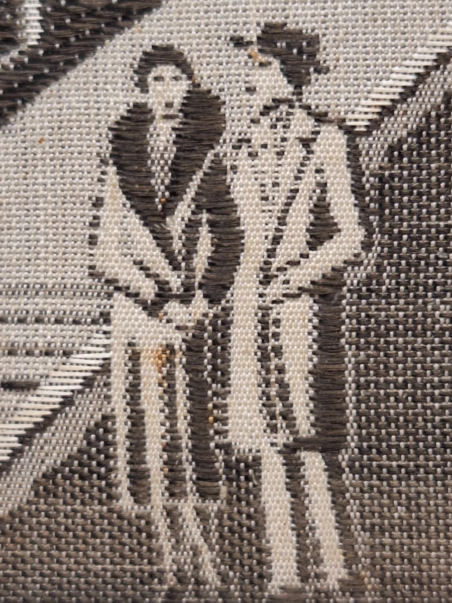 Vintage jacquardweefsel - Het Steen en de Scheldekaaien in Antwerpen - foto 8