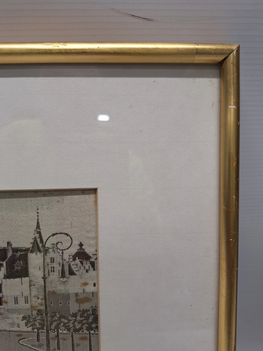 Vintage jacquardweefsel - Het Steen en de Scheldekaaien in Antwerpen - foto 6