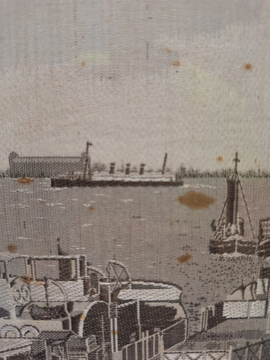 Vintage jacquardweefsel - Het Steen en de Scheldekaaien in Antwerpen - foto 3