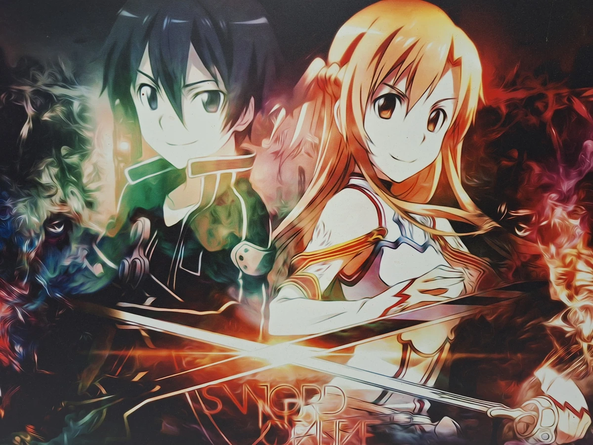 Set van 3 originele Displate animeposters - Akame ga Kill!, No Game No Life & Sword Art Online - foto 3
