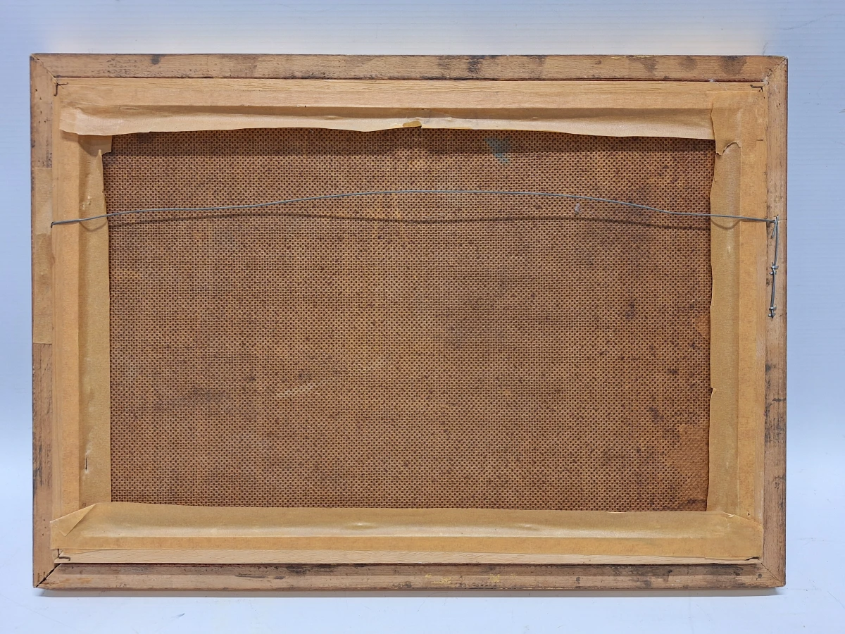 Weids Vlaams weidelandschap - olieverfschilderij uit 1946 - Jean-Marie Dutry - foto 8