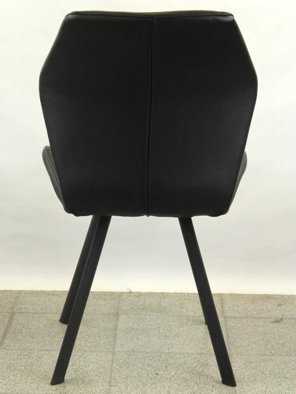 Set van 6 zwarte MXsofa design eetkamerstoelen - foto 7