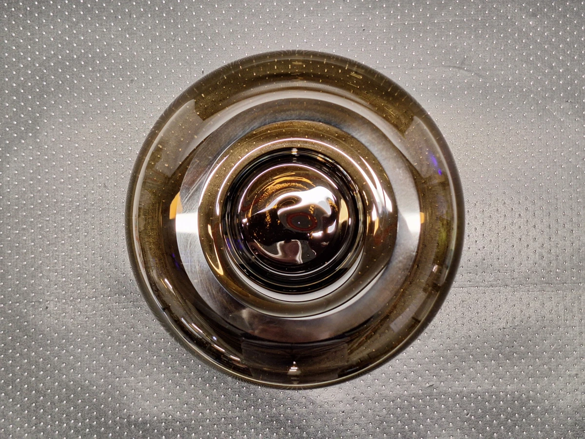 Handgeblazen designvaas in gefumeerd glas - foto 6