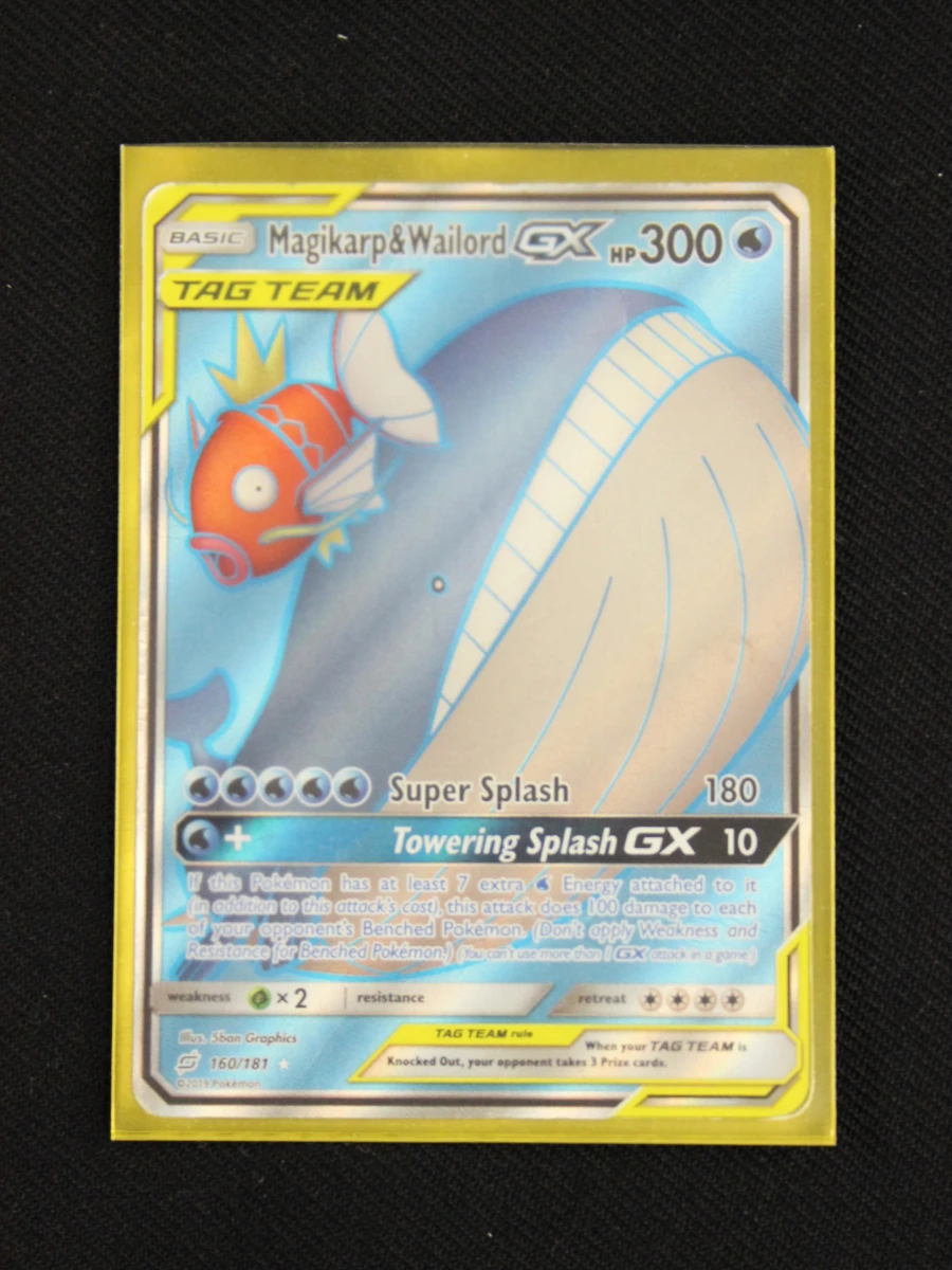 Set van 3 Pokémon kaarten met Magikarp & Wailord GX, Gengar en Welder - foto 2