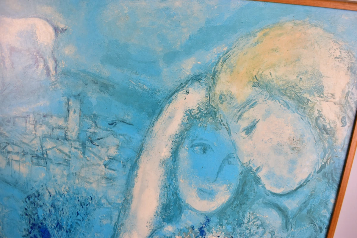 Marc Chagall – De geliefden van Vence, kunstdruk uit 1969 - foto 3