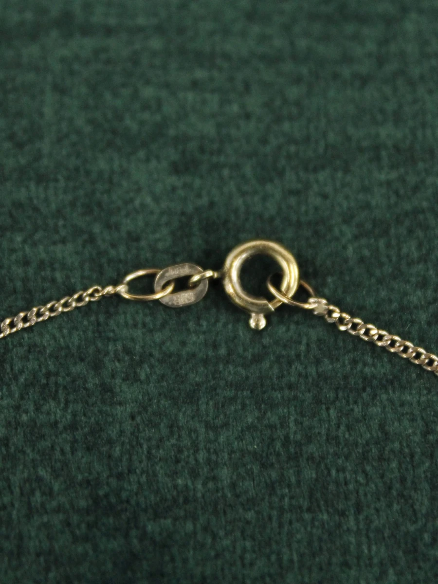 14 karaat witgouden halsketting met bloemvormig diamant hangertje - foto 4