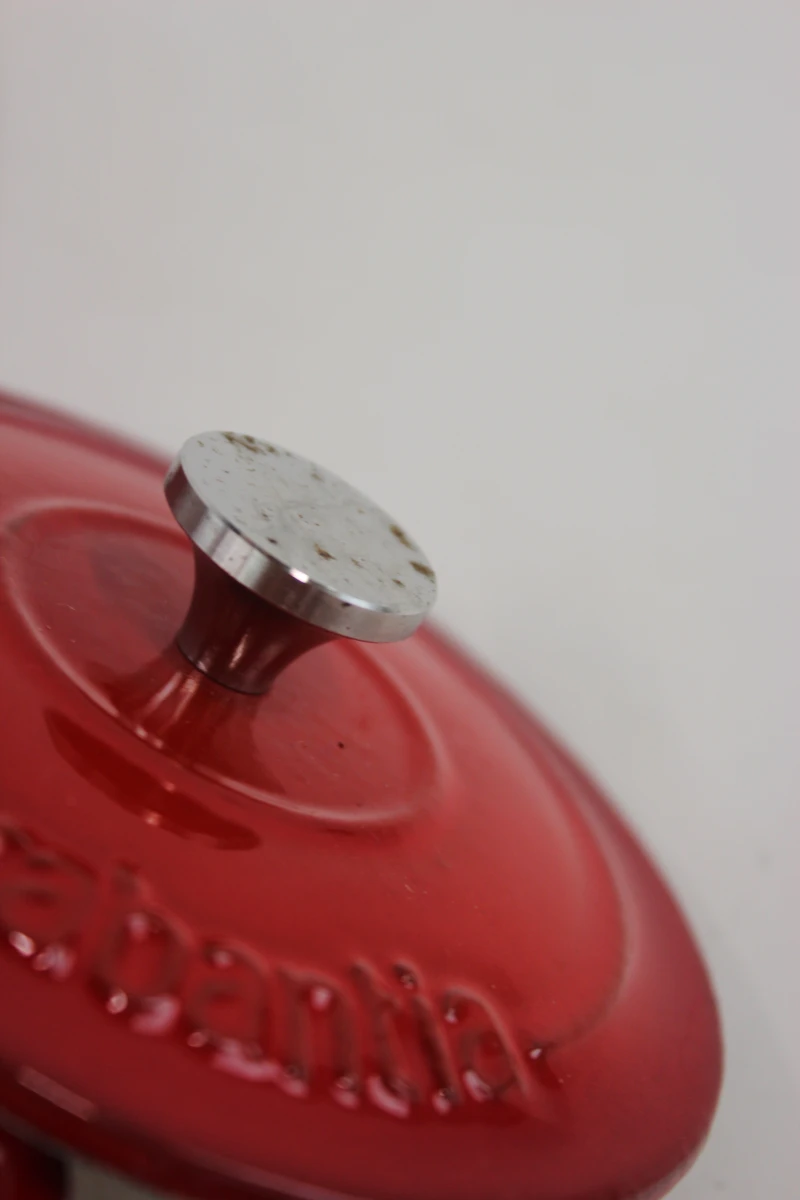 Brabantia set van 2 rode gietijzeren braadpannen met deksels - foto 10