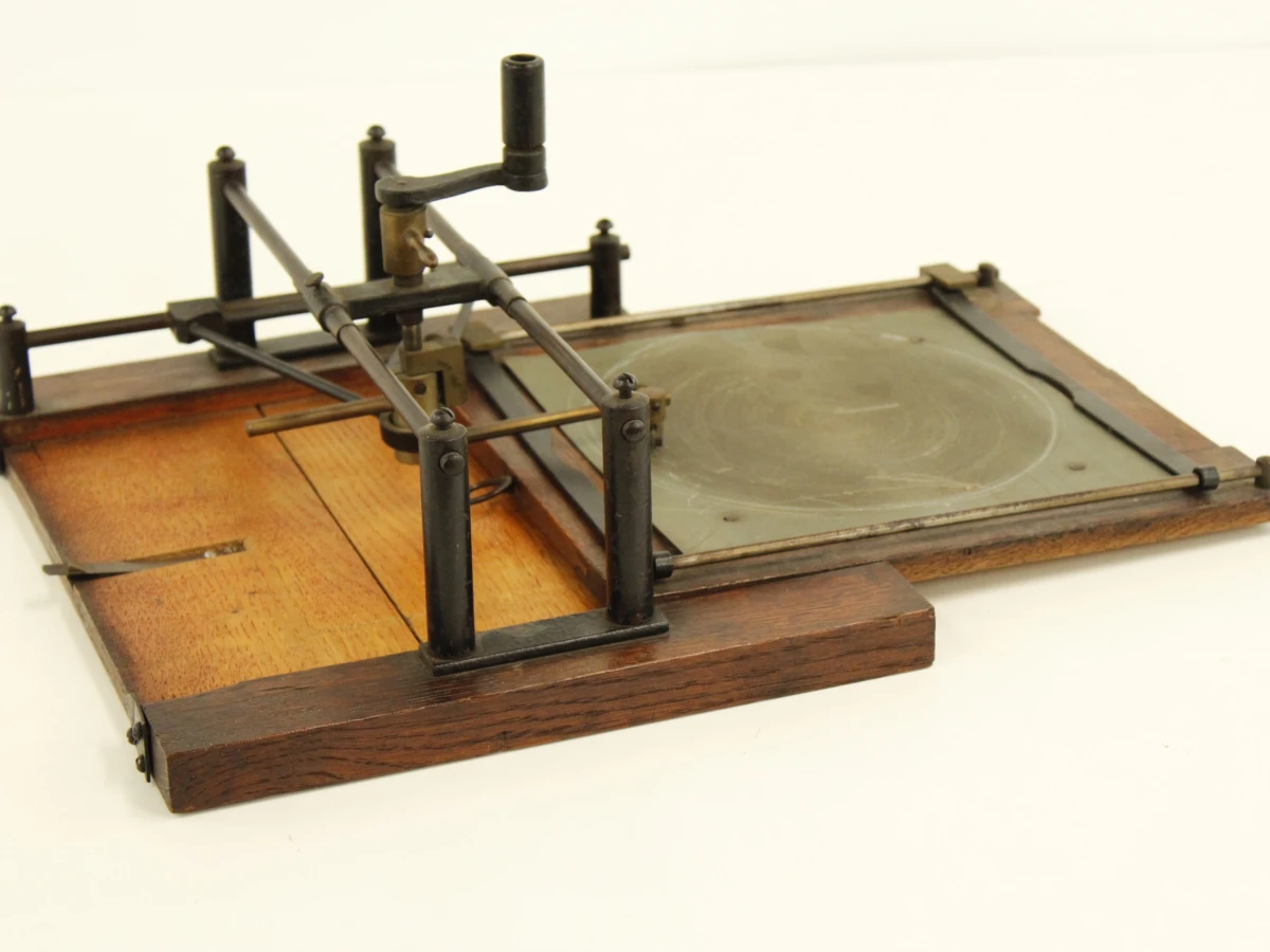 Antieke Duitse handbediende cirkelsnijmachine - foto 6
