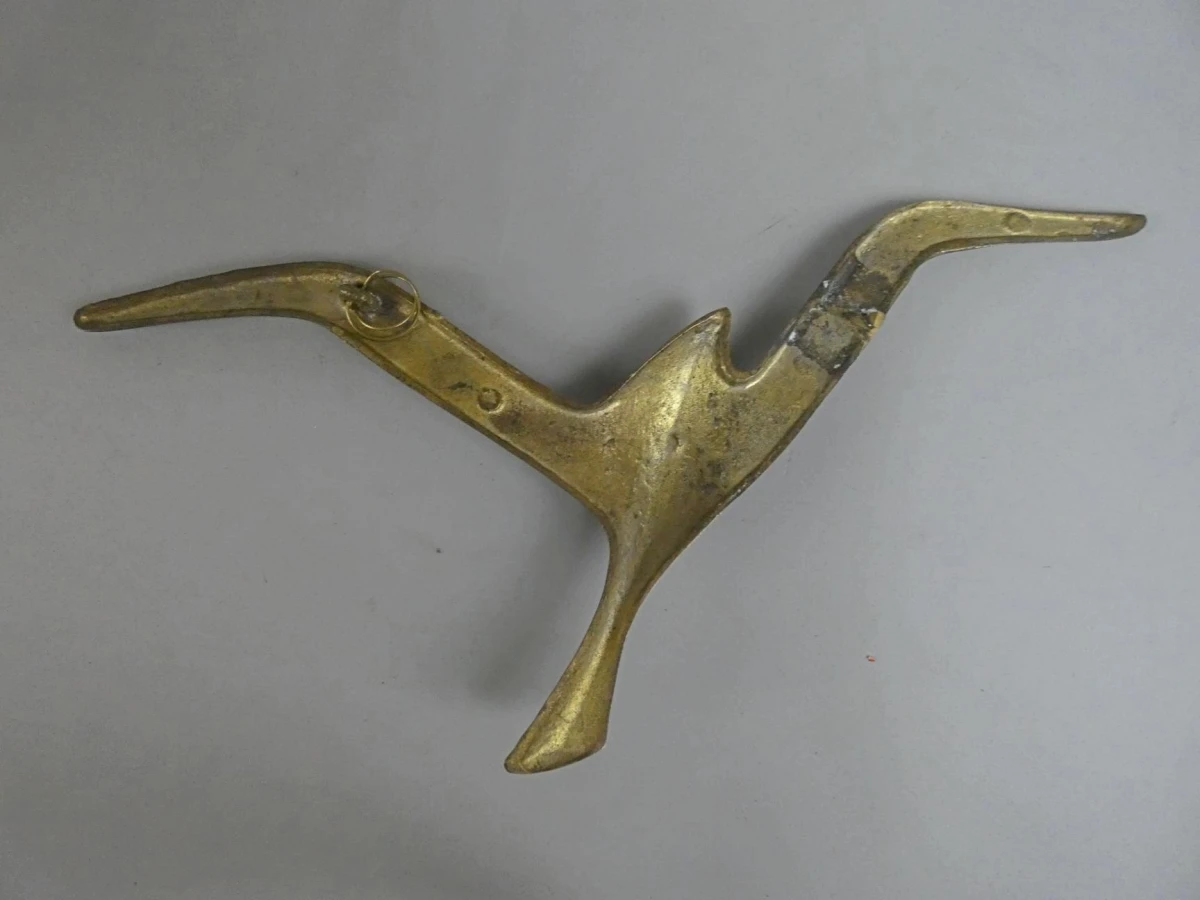 Goudkleurig wandornament - Vogel - foto 2