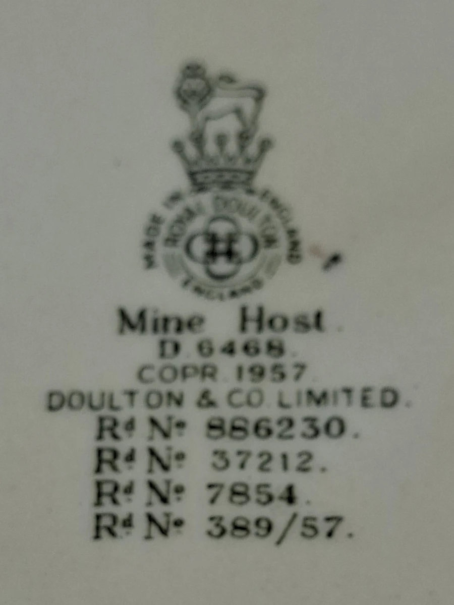 🍺 Prachtige Grote Royal Doulton Character Jug – "Mine Host" (D.6468 – 1957) - foto 2