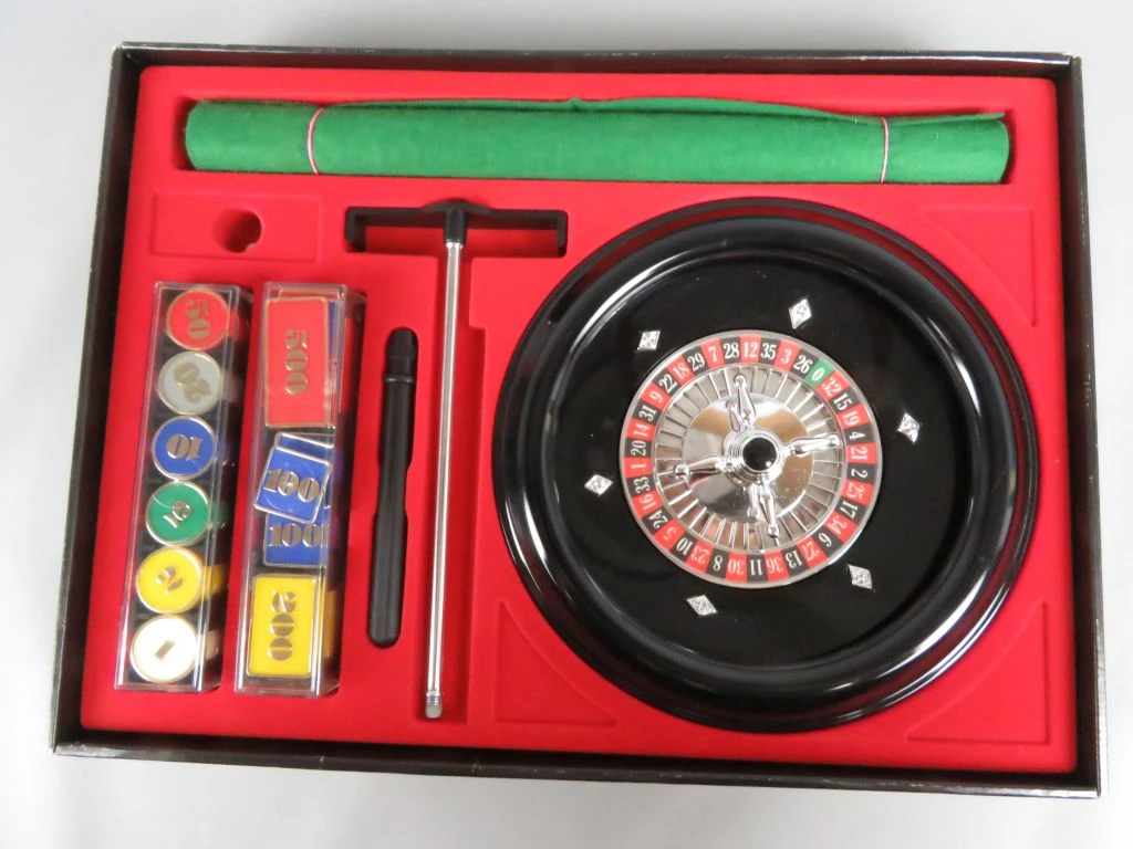 Roulette spel met fiches en speelmat - foto 2