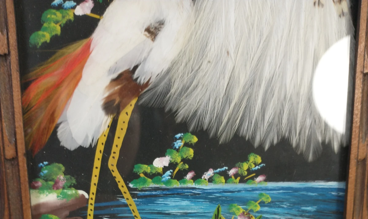 Mexicaans verenkunst schilderij met vogels – Tampico, Mexico - foto 4