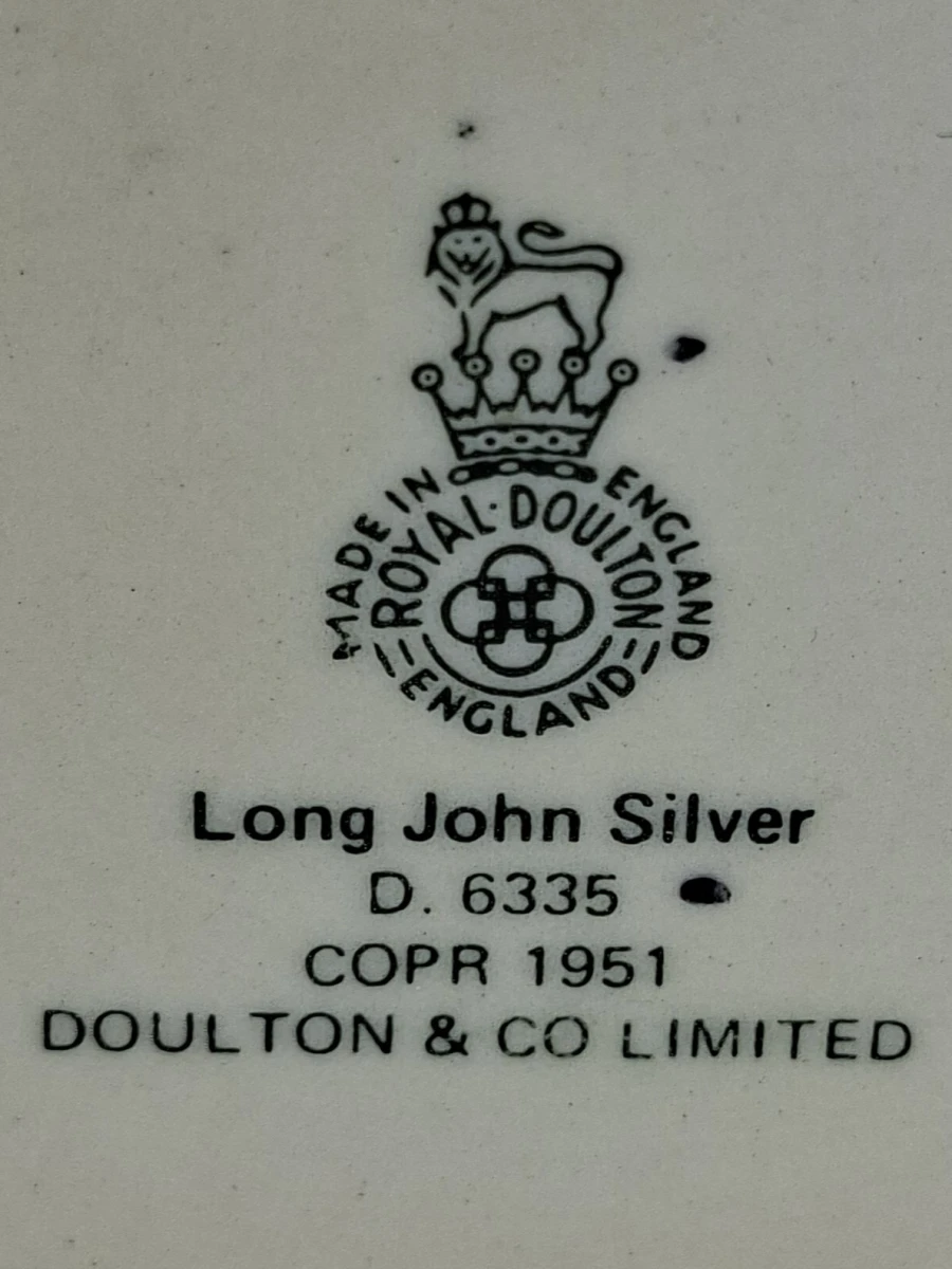 🍺 Grote Royal Doulton Character Jug – "Long John Silver" (D6335 – 1951) - foto 3