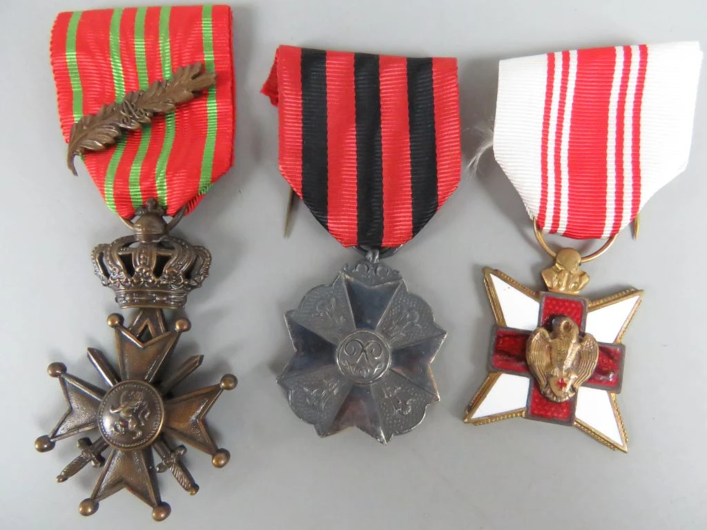 Set van 9 diverse militaire medailles en onderscheidingen - foto 8