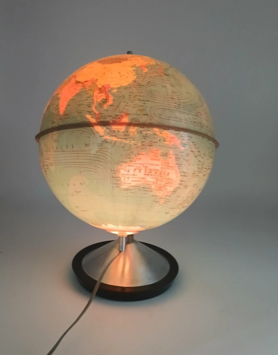 Verlichte wereldbol met metalen voet - foto 5