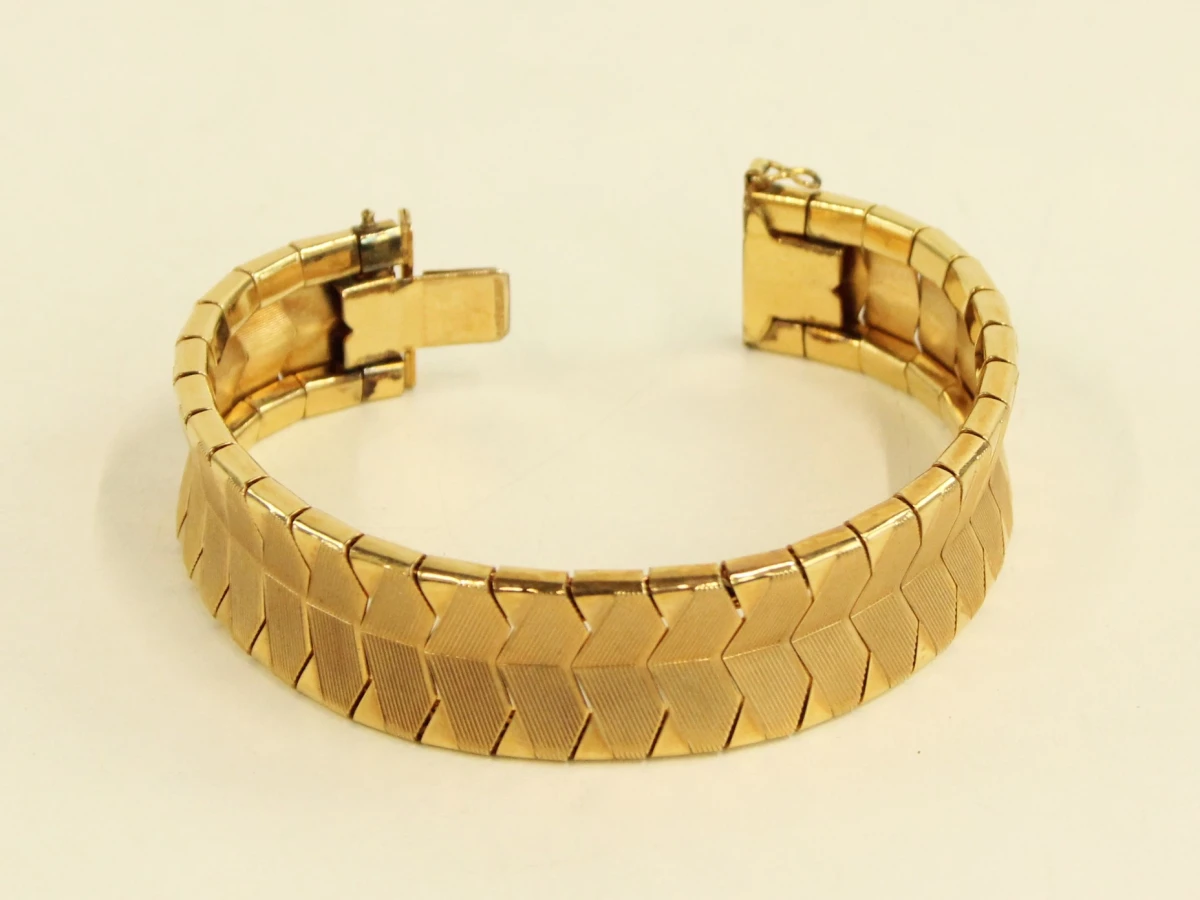 Vintage vergulde schakelarmband - foto 3