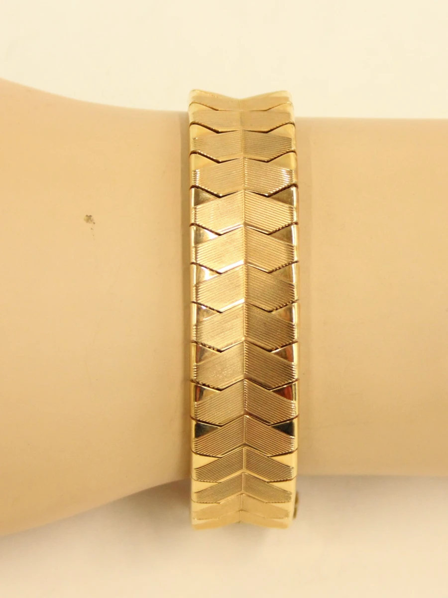 Vintage vergulde schakelarmband - foto 4