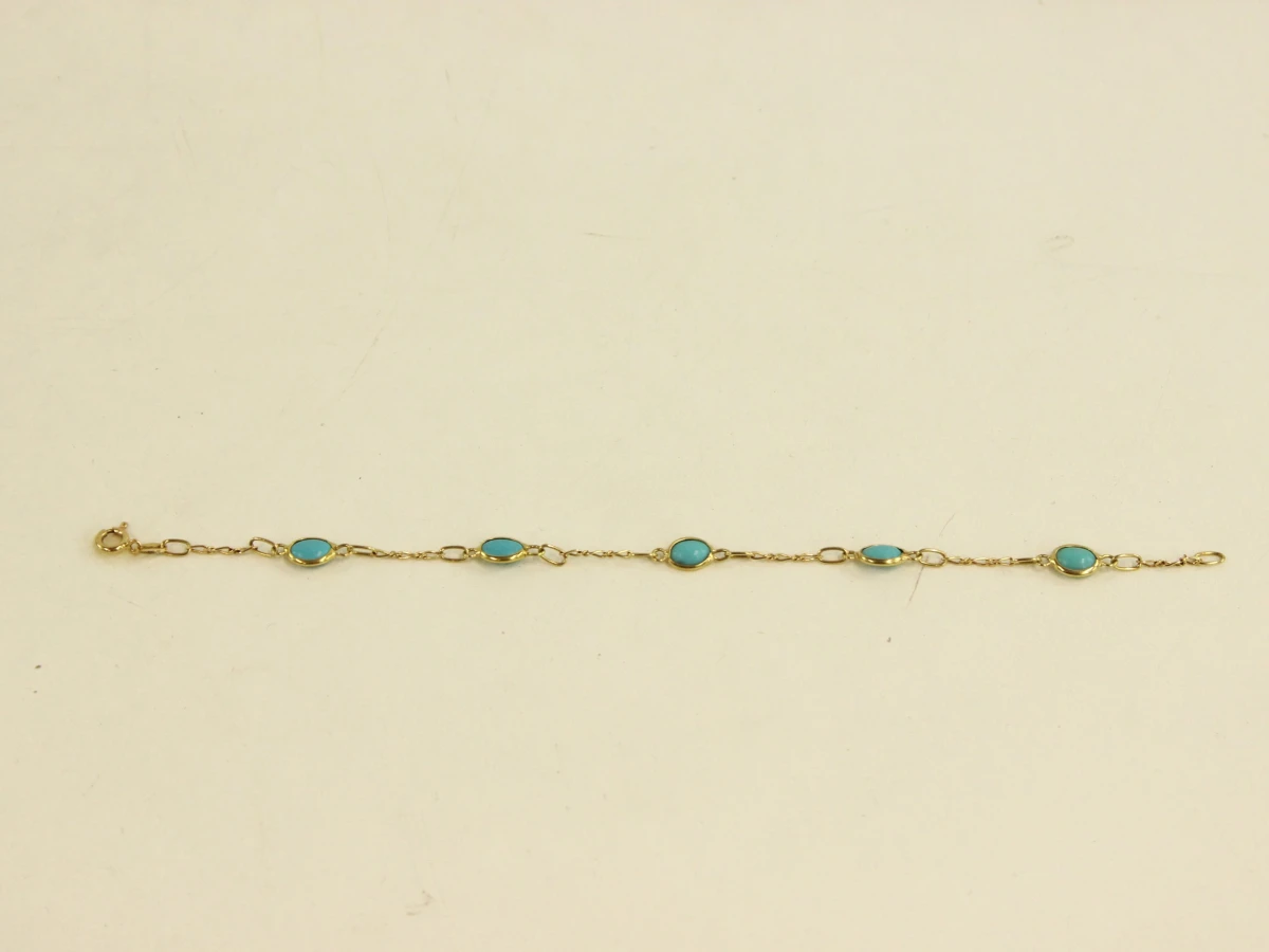 18 karaats gouden armband met turkoois -Montecchi - foto 4