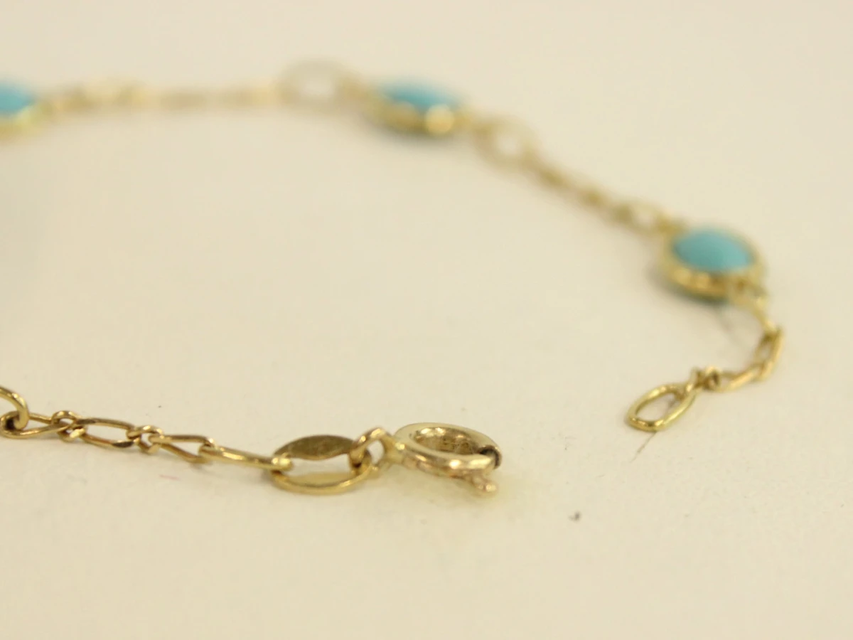 18 karaats gouden armband met turkoois -Montecchi - foto 7