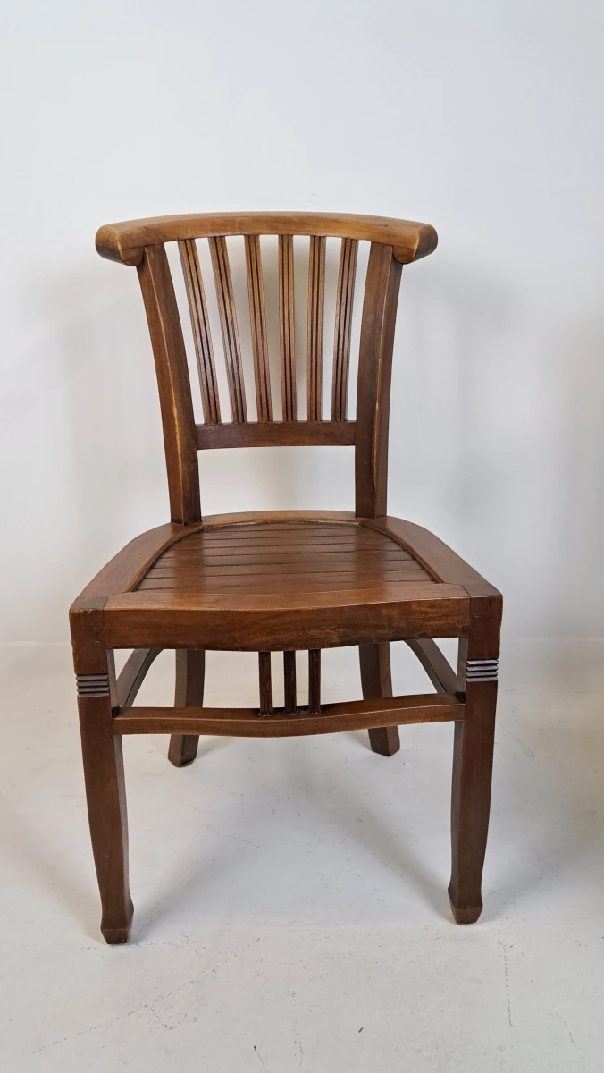 Set van vier koloniale houten stoelen uit Indonesië - foto 9