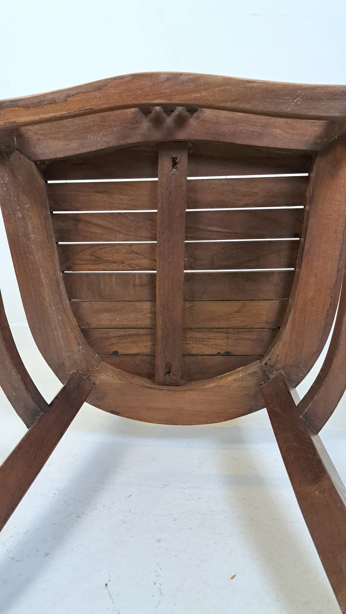 Set van vier koloniale houten stoelen uit Indonesië - foto 8