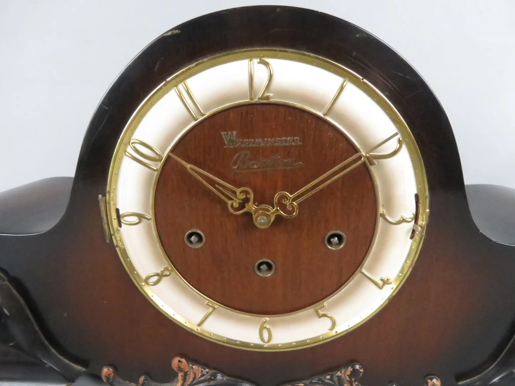 Antieke houten schouwklok - foto 3