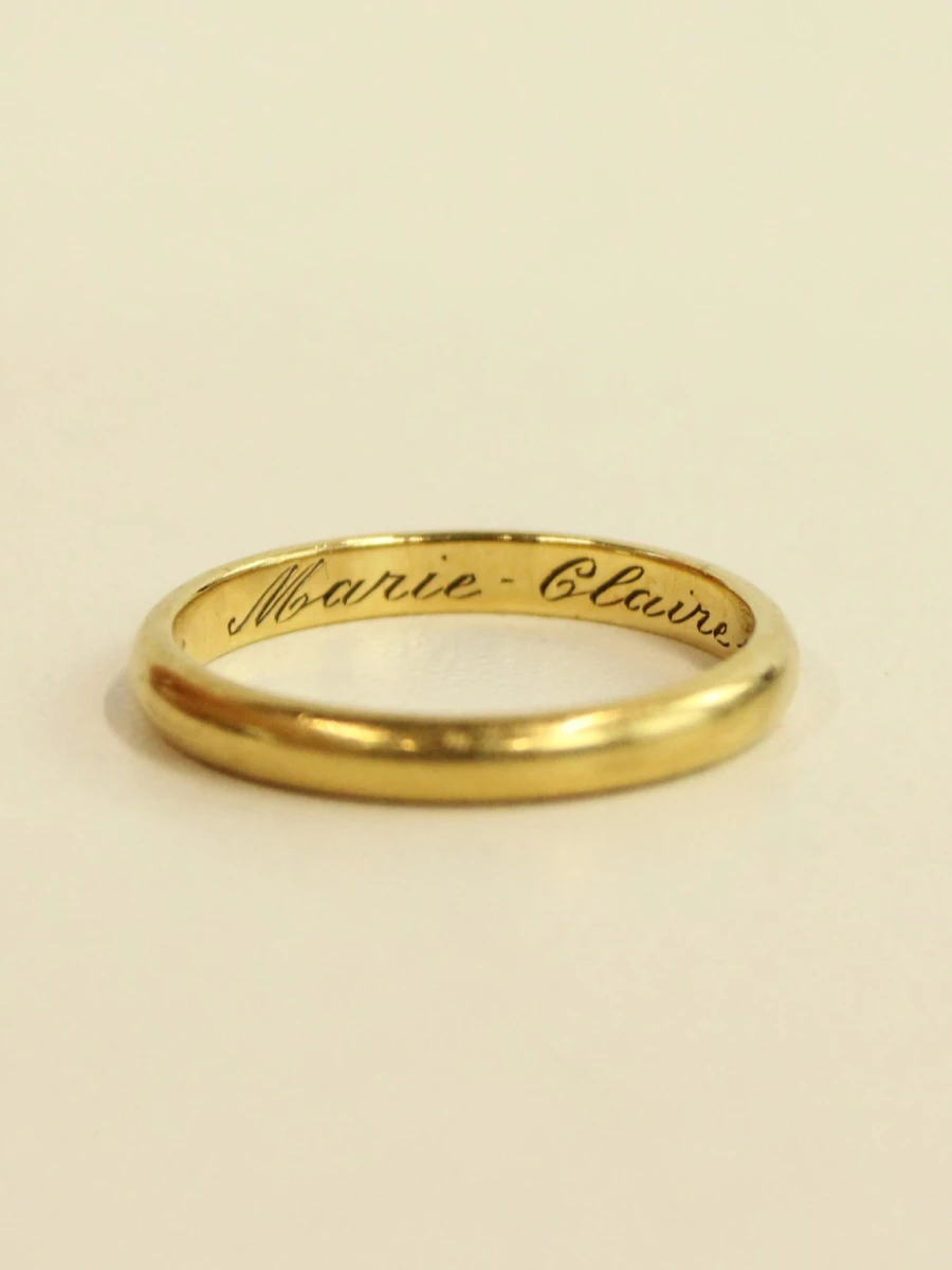 Klassieke 18k gouden trouwring 1955 - foto 4