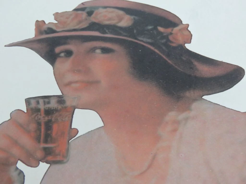 Vintage Coca-Cola reclamebord in houten lijst - foto 3