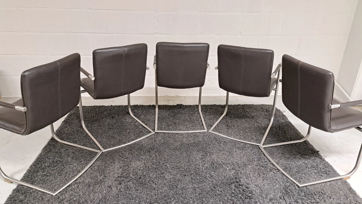 Set van 5 TEAM 7 f1 designstoelen door Jacob Strobel - foto 7