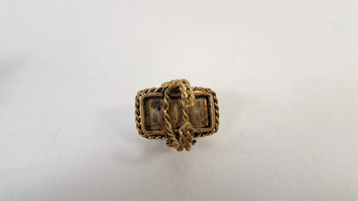 Set van 2 vintage ringen met munt- en turkooisdetail - foto 8