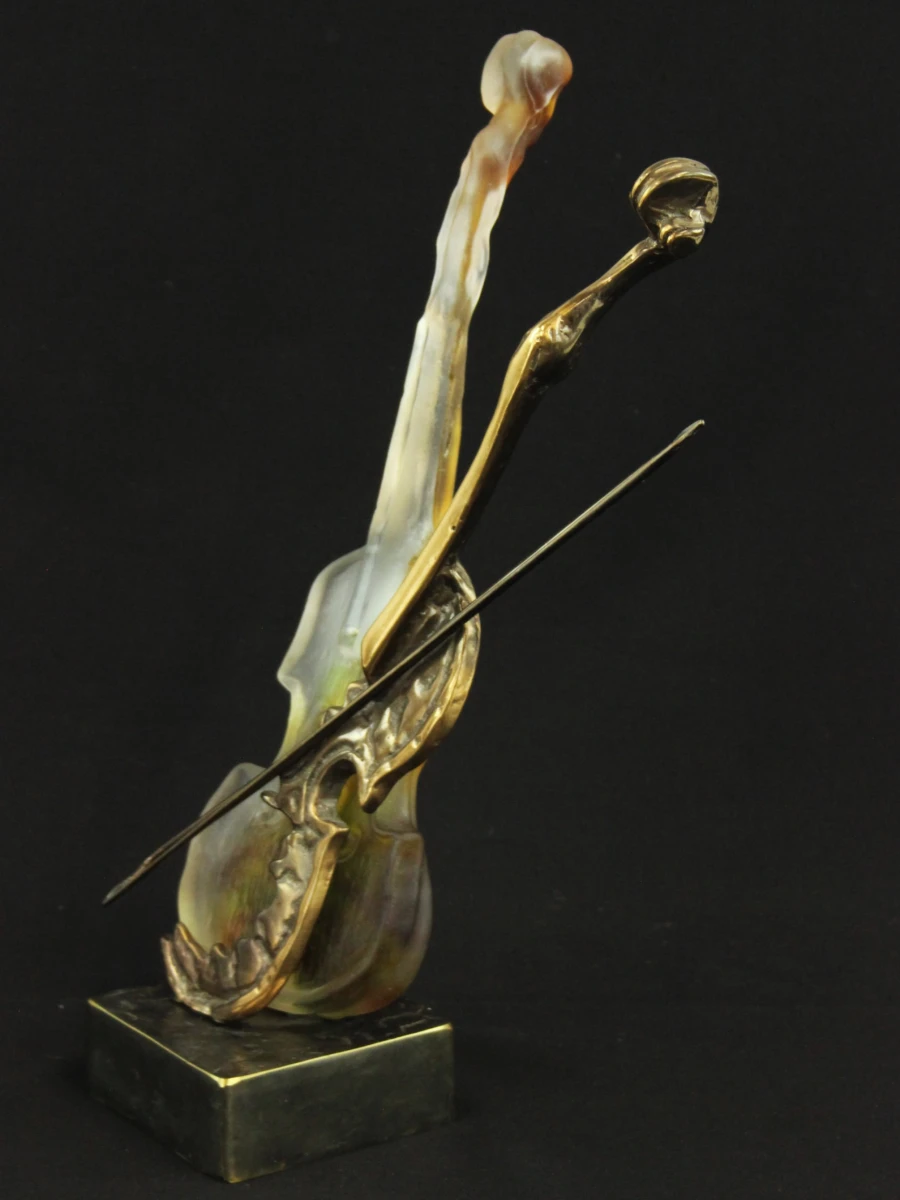 Yves Lohé (°1947)– vioolsculptuur in glas en brons - foto 13