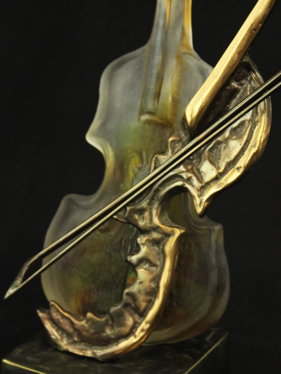 Yves Lohé (°1947)– vioolsculptuur in glas en brons - foto 14