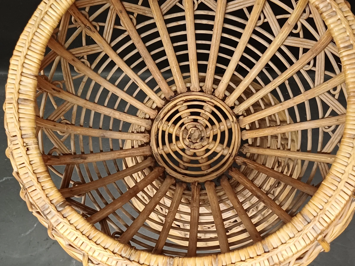 Vintage Rotan Plantenstandaard - foto 6