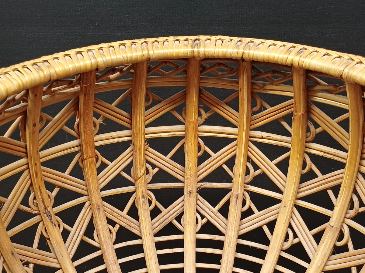 Vintage Rotan Plantenstandaard - foto 2