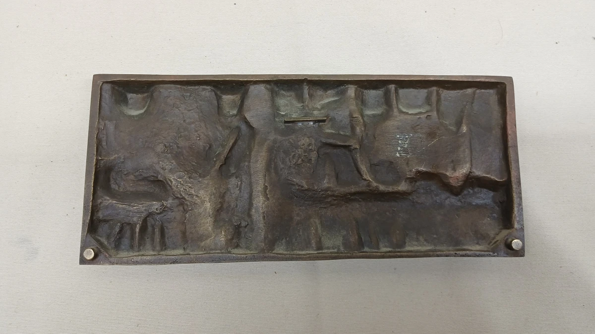 Bronzen reliëf Bruiloft te Kana, mogelijk Egino G. Weinert - foto 2